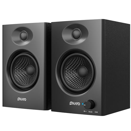 OHAYO 60W Computer Speakers, Bluetooth 5.3, Stereo 2.0, 1 Pair, Black - color: Black