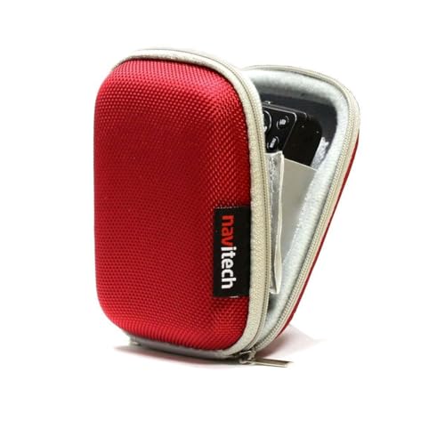 Navitech Red Hard Water Resistant Case/Cover Compatible With mp3 Digital Audio Player Compatible With Sony NW-E394