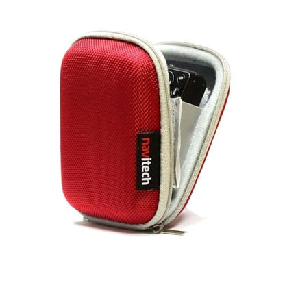 Navitech Red Hard Water Resistant Case/Cover Compatible With mp3 Digital Audio Player Compatible With Sony NW-E394