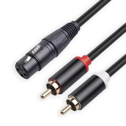 3.3 FT Female XLR to Dual RCA Y Splitter Patch Cable,Unbalanced XLR Female to 2 RCA/Phono Plug Stereo Audio Interconnect Duplicator Lead Y-Cable Adapter - size: 3.3 FT