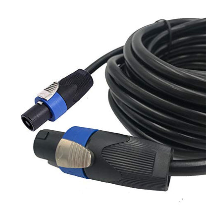 2 Pack Pro Speakon to Speakon Cable 30 Feet 12AWG 2 Conductor Twist Lock - size: 30FT/2PACK