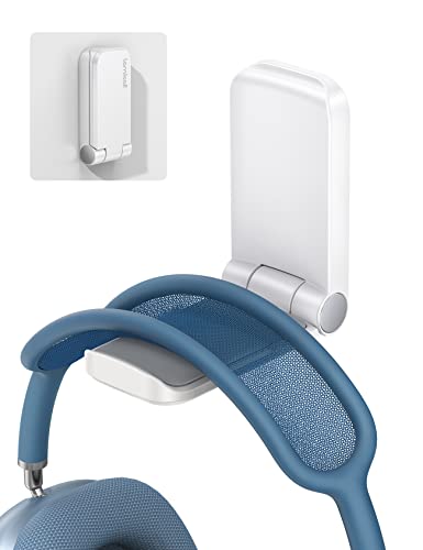Lamicall Headphone Stand, Sticky Headset Hanger, Adhesive Headphone Holder | Headset Hook Mount Clip Under Desk, Earphone Clamp for Airpods Max, HyperX, Sennheiser, White - style: White - One Pack