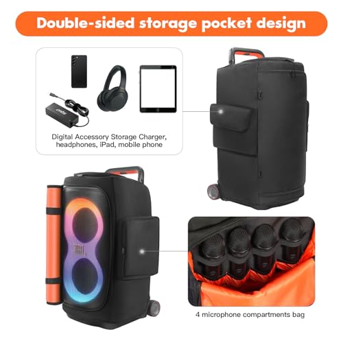 Speaker Cover Compatible with JBL PartyBox 520 | Scratch-Resistant, Dustproof, Portable with Storage Bag for Outdoor and Lightweight Travel Cover - size: For JBL partybox 520