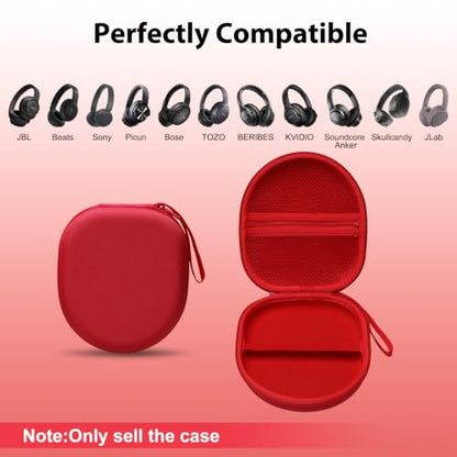Headphone Headset Case Compatible with JBL Tune 520BT 720BT/BERIBES/KVIDIO/Soundcore by Anker/Sony Wireless On-Ear Headphones,Red - color: Red
