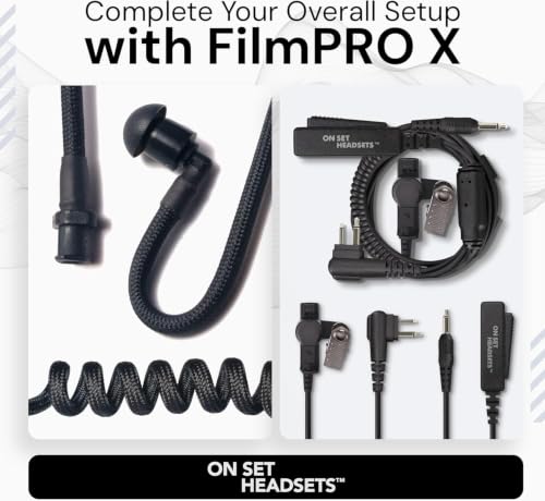 FilmPRO Surveillance Radio Earpiece with Mic, Lakers Purple | Durable 2-Pin Connector, Film & TV Production Use, Compatible with Walkie Talkies - color: LA Lakers