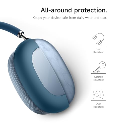 SURITCH for Apple AirPods Max Case Cover, TPU Anti-Scratch Ear Cups Cover, Rugged Shockproof Accessories Protective Cover for AirPods Max - Navy - color: Navy