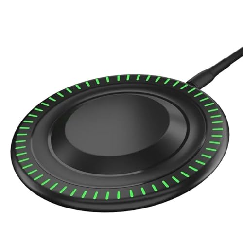 Wireless Charger Pad Stand Desktop Mobile Phone Chargers Fast Charging Dock Station for iPhone 17 16 15 14 13 12 Samsung Xiaomi (Black) - color: Black