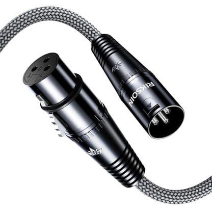 XLR Cables 6.6ft/2m, Premium Microphone Cable,XLR Male to Female Balanced Microphone Cord 3 pin,Nylon Braided Mic Cord - size: 6.6FT/2m