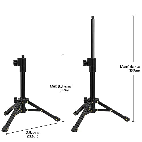 Geekria for Creators Telescoping Tabletop Tripod Microphone Stand, Desktop Mic Stand with Foldable Non-Slip Feet, Compatible with ATH AT2020USB, AT2035, AKG D5, P120, P220, Behringer XM8500
