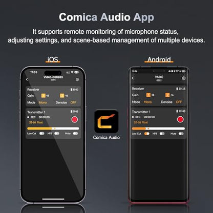 COMICA VM40 Shotgun Microphone – 48kHz/32-bit Float Recording, Wired & Wireless Modes, 32GB Onboard Storage – Compatible with Canon, Nikon, Sony Cameras & Camcorders for YouTube, Interviews & Filming