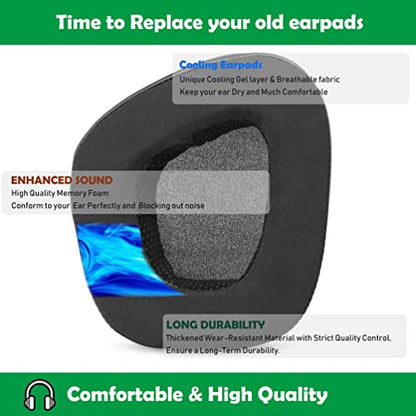 Cooling Replacement Earpads Cushions Compatible with Corsair Void PRO RGB SE Wireless Gaming Headset Ear Pads with Cool Gel Layer