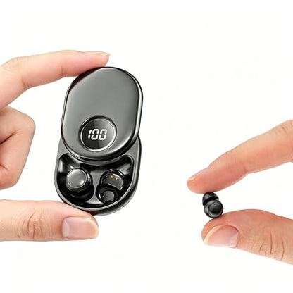 Invisible Sleep Earbuds for Side Sleepers, Mini Bluetooth Headphones, Black - color: Black