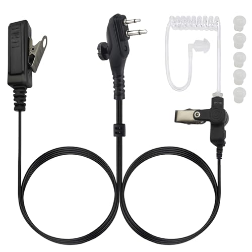 Radio Headset Walkie Talkie Earpiece with Mic Ear Piece 2 Way Radio Earphone 2pin Headphone Compatible for Hyt Hytera bd502i bd552i bd612i tc508 pd562i pd402i pd482i