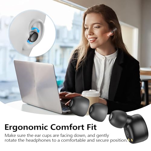 kurdene Wireless Earbuds Bluetooth 5.3 Light Weight in Ear Headphones | Premium Sound Bass Ear buds with Charging Case,Smart Touch Control,Built in Mics Headset,Clear Calls for Sports Workout - color: Black