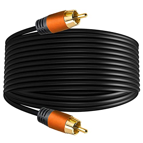 Digital Coaxial Audio Cable 16.5FT, 1RCA Male to 1RCA Male for Subwoofer, Home Theater, Video/Audio, Rear View Parking Camera - style: 16.5FT
