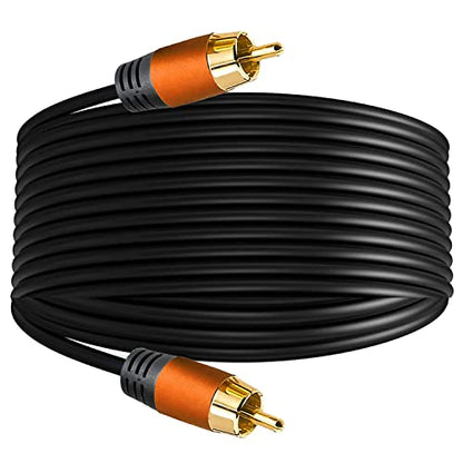 Digital Coaxial Audio Cable 16.5FT, 1RCA Male to 1RCA Male for Subwoofer, Home Theater, Video/Audio, Rear View Parking Camera - style: 16.5FT