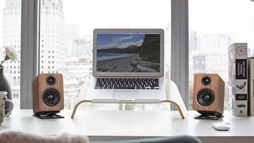 Kanto YU2 Powered 2 Channel Stereo Computer Speakers W/Built-in USB DAC - Walnut - color: Walnut