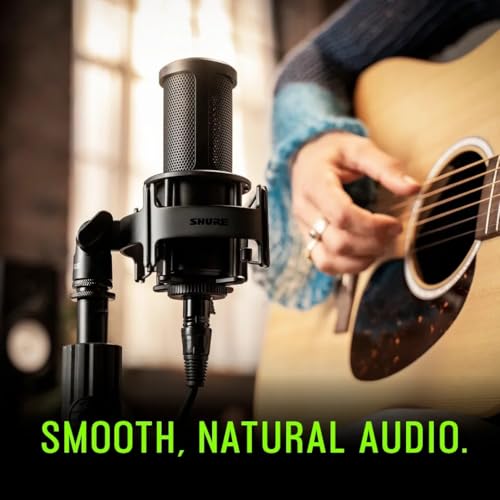 Shure SM4-K Studio Condenser Microphone – XLR Mic for Home Studio Recording, Vocals & Instruments with Mix-Ready Sound & All-Metal Construction, Black | Vocals and Instruments with Mix-Ready Sound and All-Metal Construction, Black - size: 3.20, style: SM4