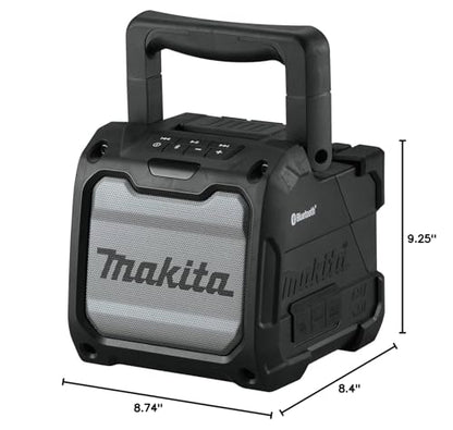 Makita XRM08B 18V LXT / 12V max CXT Lithium-Ion Cordless Bluetooth Job Site Speaker, Tool Only | Tool Only, Water- and dust-resistant construction, Power That Lasts