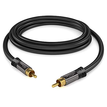 KabelDirekt – RCA/Phono subwoofer Lead Cable – 1×1 – 10ft - size: 10 feet, style: 1-Pack