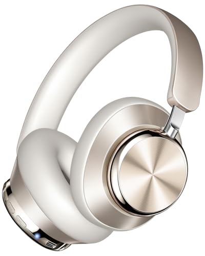 Wentronic Y03 Bluetooth Headphones Wireless Active Noise Cancelling Over Ear Headphones 48 Hours Playtime High Sound Quality 6 EQ Music Mode Headphones with Soft Ear Cushion - Starlight - color: Starlight