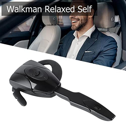 Bluetooth Headset, Single Ear Unique Shape Ultralight Rechargeable Cell Phone Headset for Home Work Office Trucker