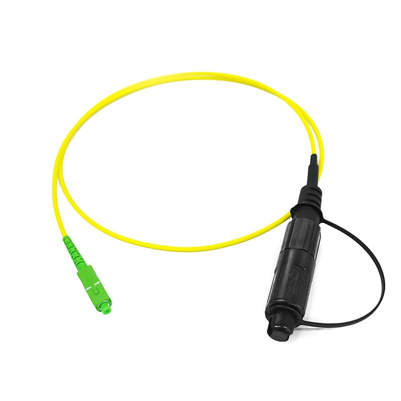 Fiber Patch Cable Opti Tap, 0.3M (1FT), Simplex SMF(G.657.A2), Opti-Tap SC/APC to Single SC/APC with 5.0MM LSZH Jacket, 2M, Test Cable