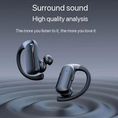 Wireless Earbuds Sports Bluetooth Headphones Earphones LED Display Charging Case Over-Ear Buds with Earhooks Headset for Workout Driving Walking (Black) - color: #01Black(T60)