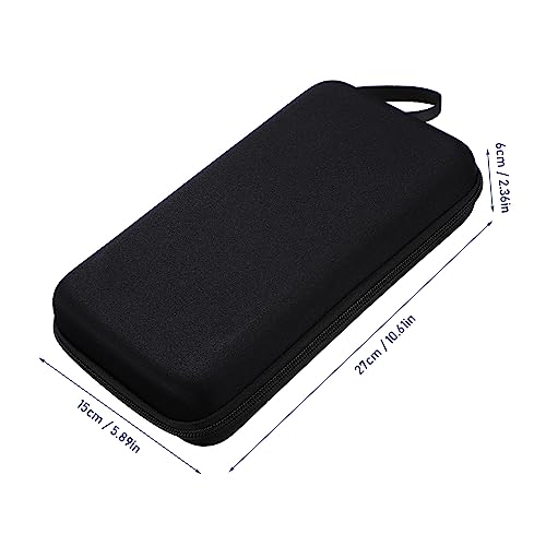 Toddmomy Portable Hard Shell Microphone Storage Case with Two Internal Slots Padded Dividers and Receiver Compartment Protective Mic Carrying Bag for Travel and Accessories Organization