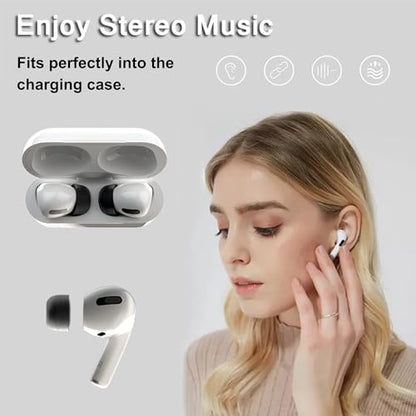 Replacement Memory Foam Ear Tips for Apple AirPods Pro 3 (2025 3rd Gen) - Anti-Slip Earbud Tips for Airpod Pro Ear Tip Replacement with Wax Guard (Black, S/M/L (2 Pairs Each)) - size: S / M / L (2 Pairs Each)
