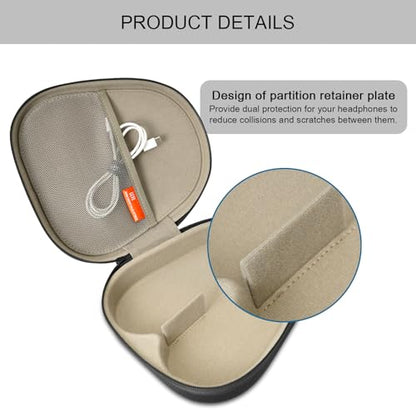 Headphones Case for Skullcandy/JBL/Bose/Sony Wireless Headphones - Brown | Travel Case Carrying Cover Bag, Storage Protective Bag with Cable - color: Brown