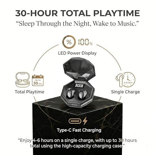 Invisible Sleep Earbuds for Side Sleepers, Ultra-Small Wireless Bluetooth, Mini Headphones with 24H Playtime, Diamond-Cut Case, for Work and Office(Skin) - color: Skin