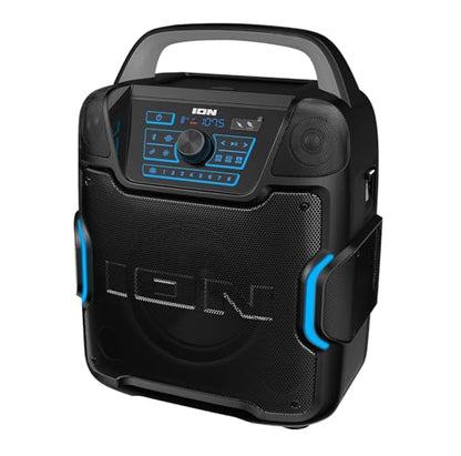 ION Sport 320 200W Bluetooth Outdoor Speaker with Wheels | 320 Degree Sound, Water-Resistant, Rechargeable Battery, USB Charging, Stereo Linking, Bass Boost, App Control, for Parties - style: 200W water-resistant
