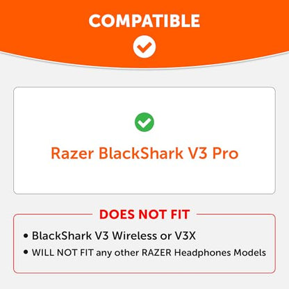 WC Freeze Blackshark V3 Pro – Cooling Gel Earpads Compatible with Razer BlackShark V3 Pro by Wicked Cushions | Enhanced Comfort, Cooling Gel Technology, Extra Thick | Black - color: Black