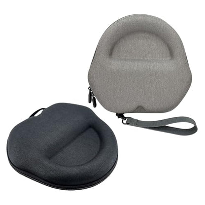 Shockproof Travel Storage Bag for Over Ear Headphones Water Resistant Foam Hard Shell with Interior Padding - color: Black