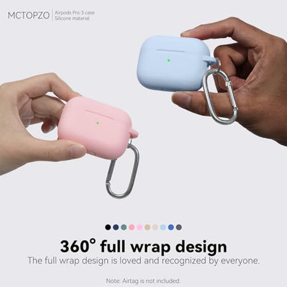 for AirPods Pro 3 Case 2025,Come with Cleaner Kit,Pink | Silicone Protective Cover for Airpod Pro 3rd Generation Case with Keychain,for Women Men,One-Piece Design,Shockproof - color: B-Pink