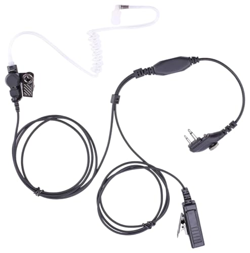 Earpiece Headset Compatible with HYT Hytera PD502 PD562 BD502 TC-508 and TC-580 Walkie Talkie Radio Big PTT Transparent Acoustic Tube