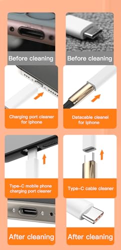 32-in-1 Electronics Cleaning Kit for Phone, Earbuds, Keyboard & Camera Lens | Charging Port Cleaner | Compatible with iPhone, AirPods, Android Devices, Laptop & Monitor | All-in-One Cleaning - color: White