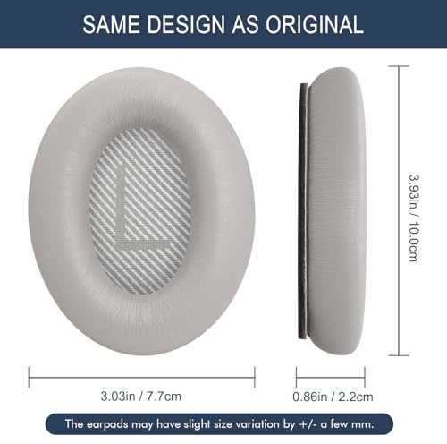 Premium Replacement Ear Pads for Bose QC35 & QC35ii Headphones - Sandstone | Fits QuietComfort 35 & 35ii / SoundLink 1&2 AE（Over-Ear）- Soft Protein Leather · Adaptive Memory Foam and Extra Durable - color: Sandstone