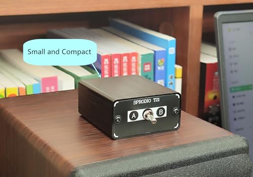 Generic SPRODIO 2 PORT 3.5mm Stereo Audio Switch Box AUX headphone Speaker Manual selector switcher Use 6A toggle switch (2 in 1 out / 1 in 2 out) -T21