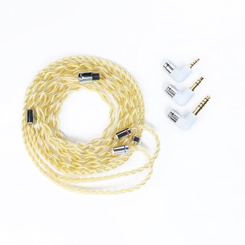 ARTTI A3 Pure Earphone Cable 2.5/3.5/4.4mm 3in1 Plug 4 Cores 288 Strands Silver-Plated 7N OCC Copper 2pin/MMCX/QDC Detachable Earbuds Cable, IEM Replacement Upgrade Cable (QDC Straight) - size: QDC STRAIGHT