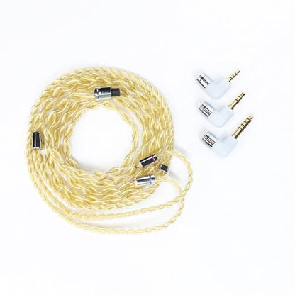 ARTTI A3 Pure Earphone Cable 2.5/3.5/4.4mm 3in1 Plug 4 Cores 288 Strands Silver-Plated 7N OCC Copper 2pin/MMCX/QDC Detachable Earbuds Cable, IEM Replacement Upgrade Cable (QDC Straight) - size: QDC STRAIGHT