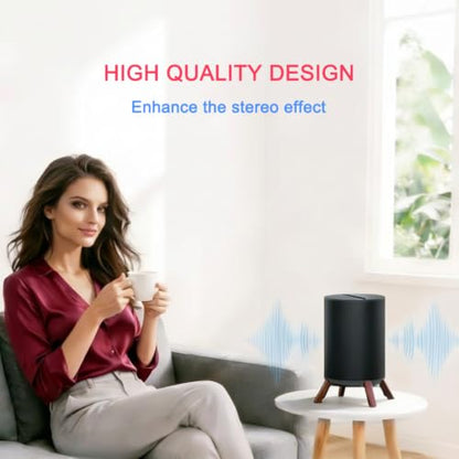 Wooden Desk Stand Wood Tripod Mount Holder for Sonos Era 100 Alexa Speaker | Natural Wooden,Stable Tripod Mount Holder with Metal Frame,Easy Setup Design and Better Sound for Sonos era100 Alexa Speaker