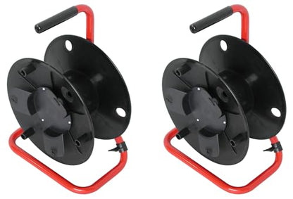 Audio2000'S ADC2716P2 Two-Pack Portable Cable Reels/Cord Reels, Each with a Reel Lock/Stopper, Capacity of Each Reel: 330 feet of 6mm Cable/Cord (Total Two Cable Reels)