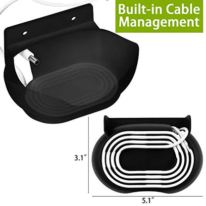 LeongLzt Ouligei Google Nest Audio Speaker Wall Mount/Bracket, in-Built Cable Management System & Easy Installation Speaker Holder Shelf Stand - Elegant & Durable Space Saving Accessory - color: BLACK