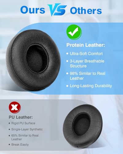 Link Dream Earpads for Beats Solo 3 & Solo 2 On-Ear Headphones - Black - color: Black