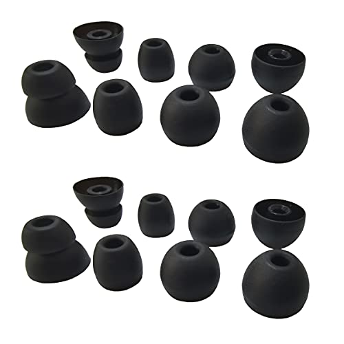 Silicone Earbuds Tips for Powerbeats Pro & 2 & 3 Replacement Eartips - color: Silicone-Black