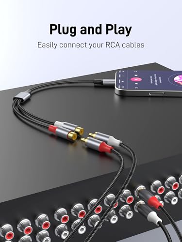 USB C to RCA Audio Cable, USB C Male to Dual Female RCA Stereo Audio Y Splitter Adapter Cable for Computers, Laptops, Phones Tablets, MP3, Speakers, Amplifiers, Car Audio Stereo. - size: 1 Pack