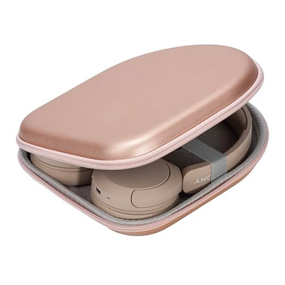 Ginsco Case Compatible with JBL Tune 510BT/520BT/500BT with Sony WH-CH520/510, Ultra-Slim Hard Shell Waterproof Headphone Case for On Ear Headphones (Rose Gold) - color: Rose Gold