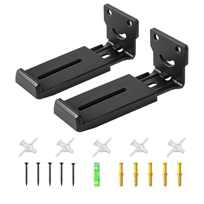 Soundbar Wall Mount Bracket -Universal Soundbar Mount&Soundbar Shelf for Samsung,Bose,Vizio,LG,Sony,JBL and More,Hold up to 66LBS,Depth Adjustable 4.09”-7.28”,All-Metal Sturdy Design